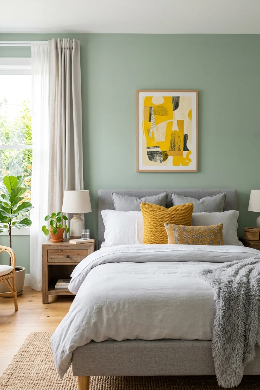 Sage with Cheerful Yellow Accents