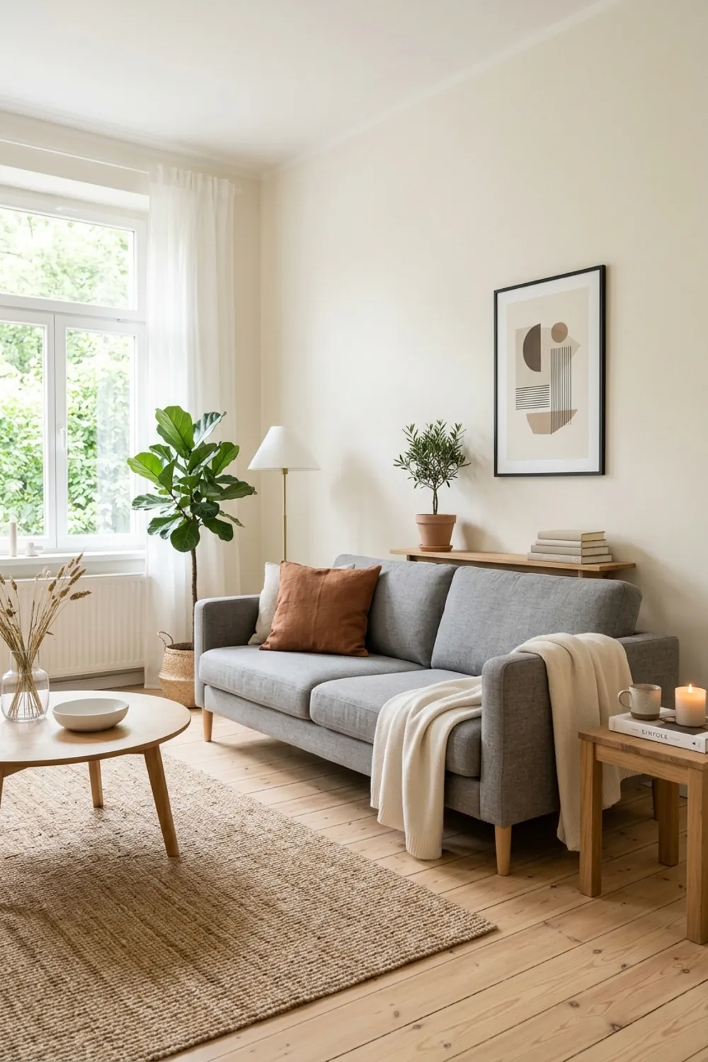 Scandinavian Simplicity in Cream and Rust