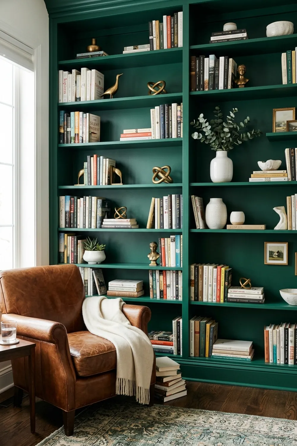 Scholarly Painted Bookshelves