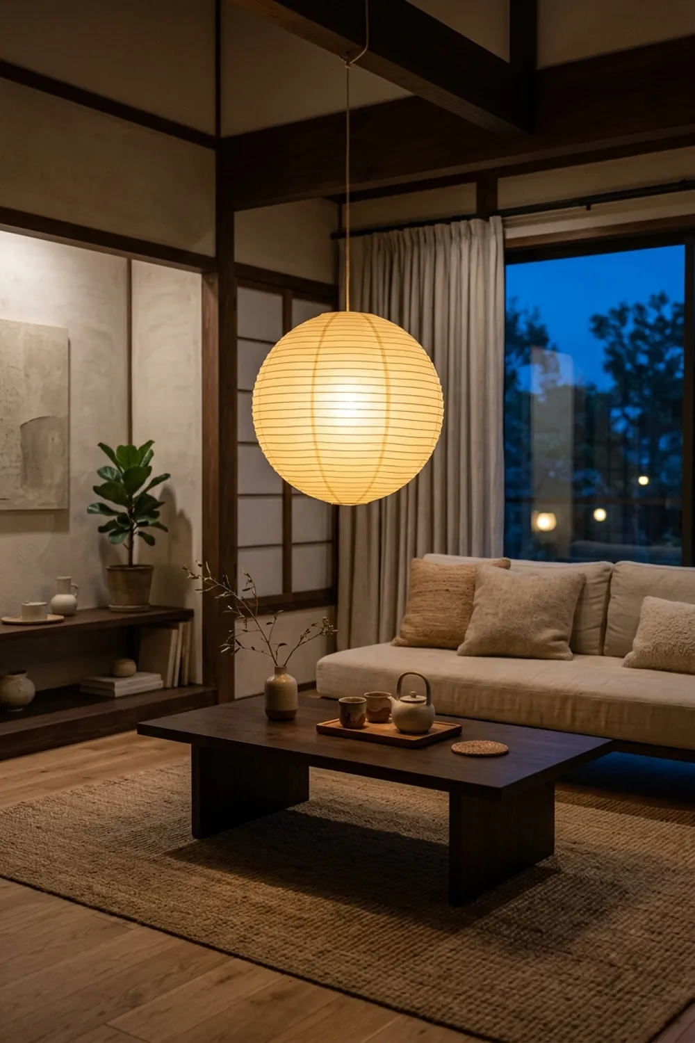 Sculptural Paper Lantern Lighting