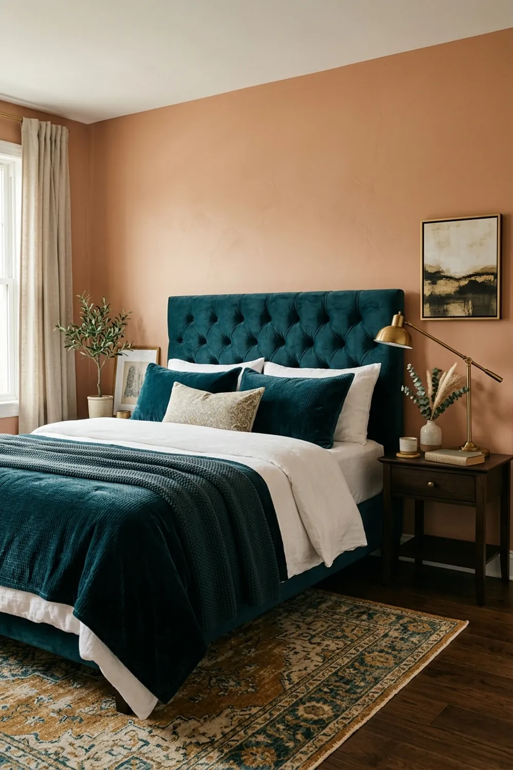 Terracotta with Deep Teal Accents