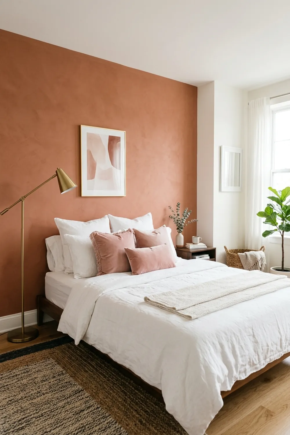 Terracotta with Soft Blush Pink