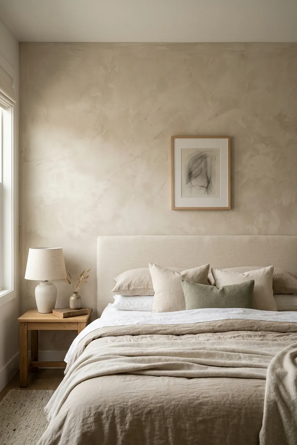 Textured Limewash Beige Walls