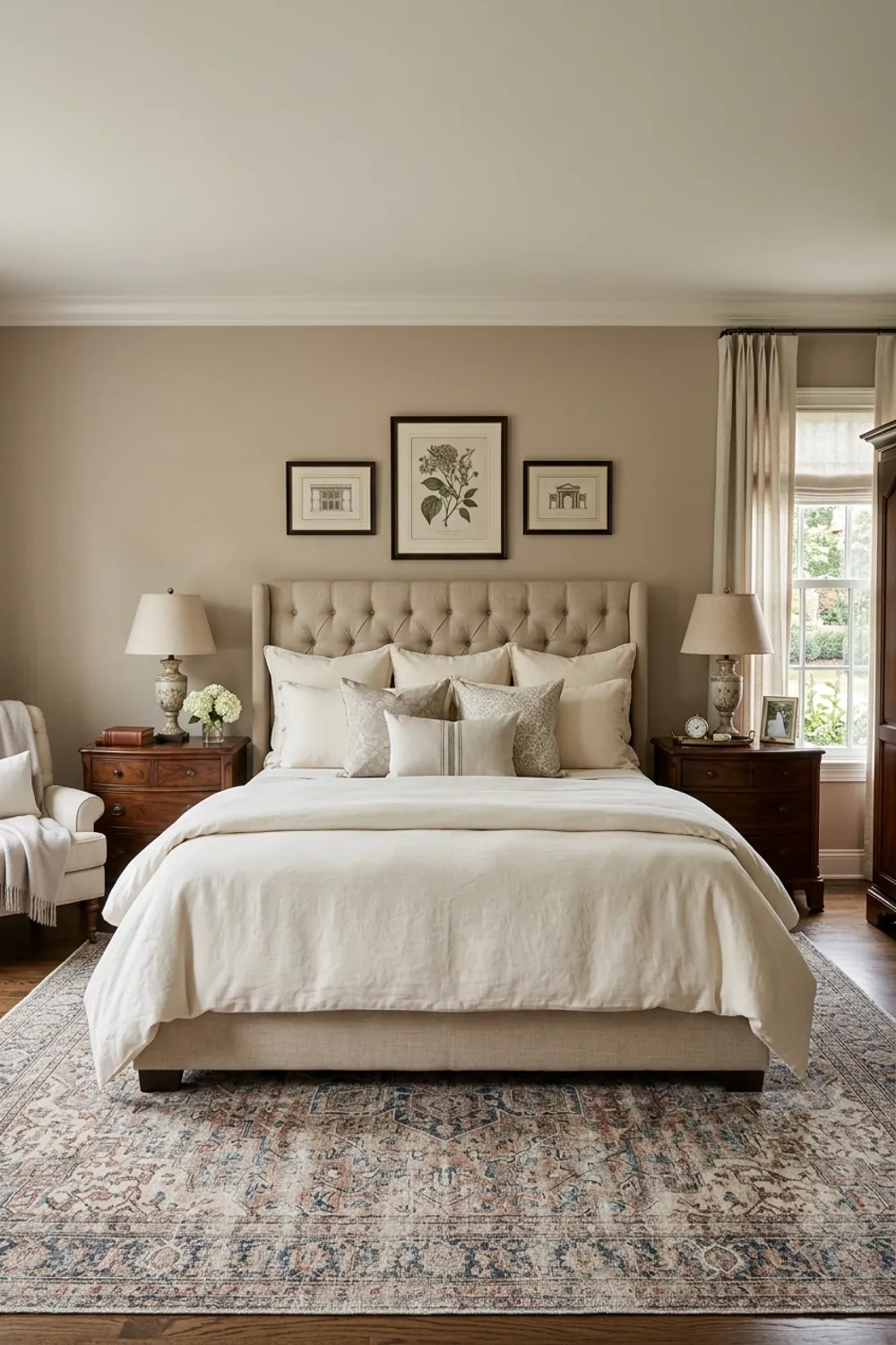 Traditional Comfort with Tufted Details