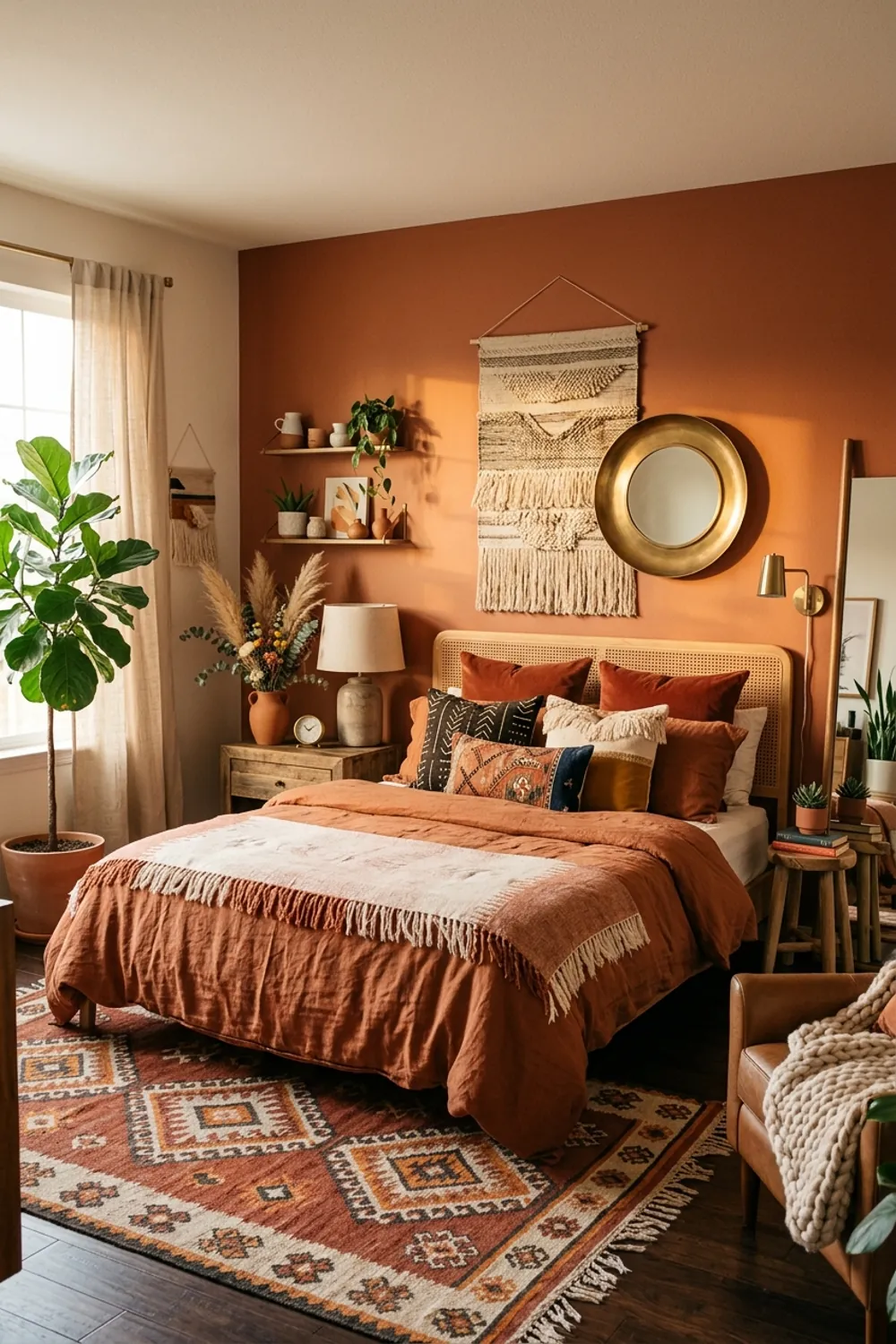 Warm Terracotta and Rust Tones