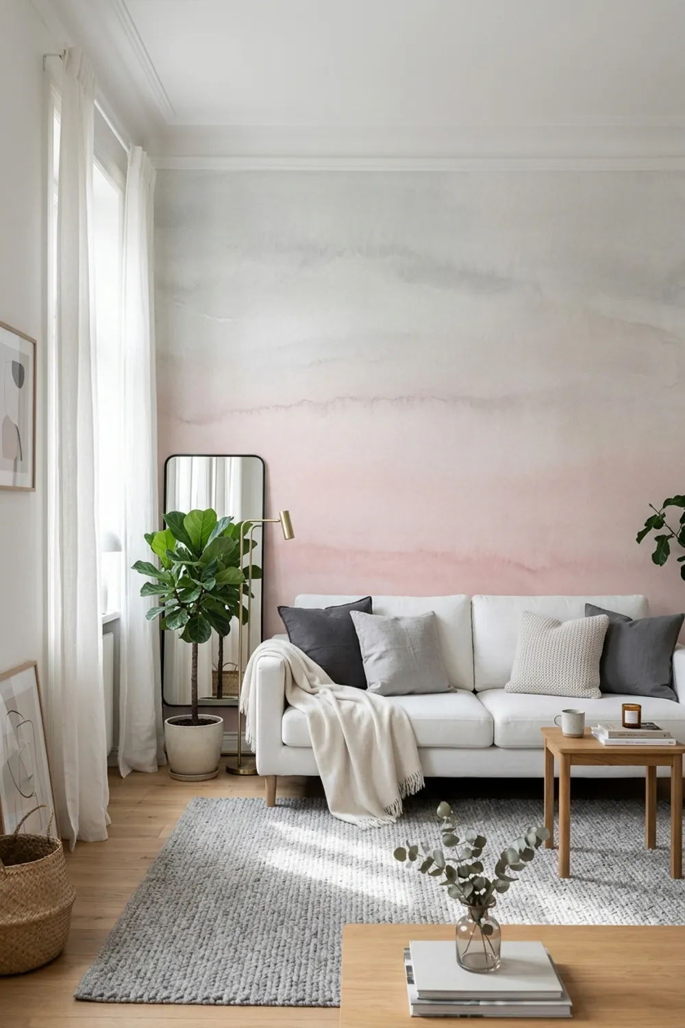 Watercolor Ombre Accent Wall